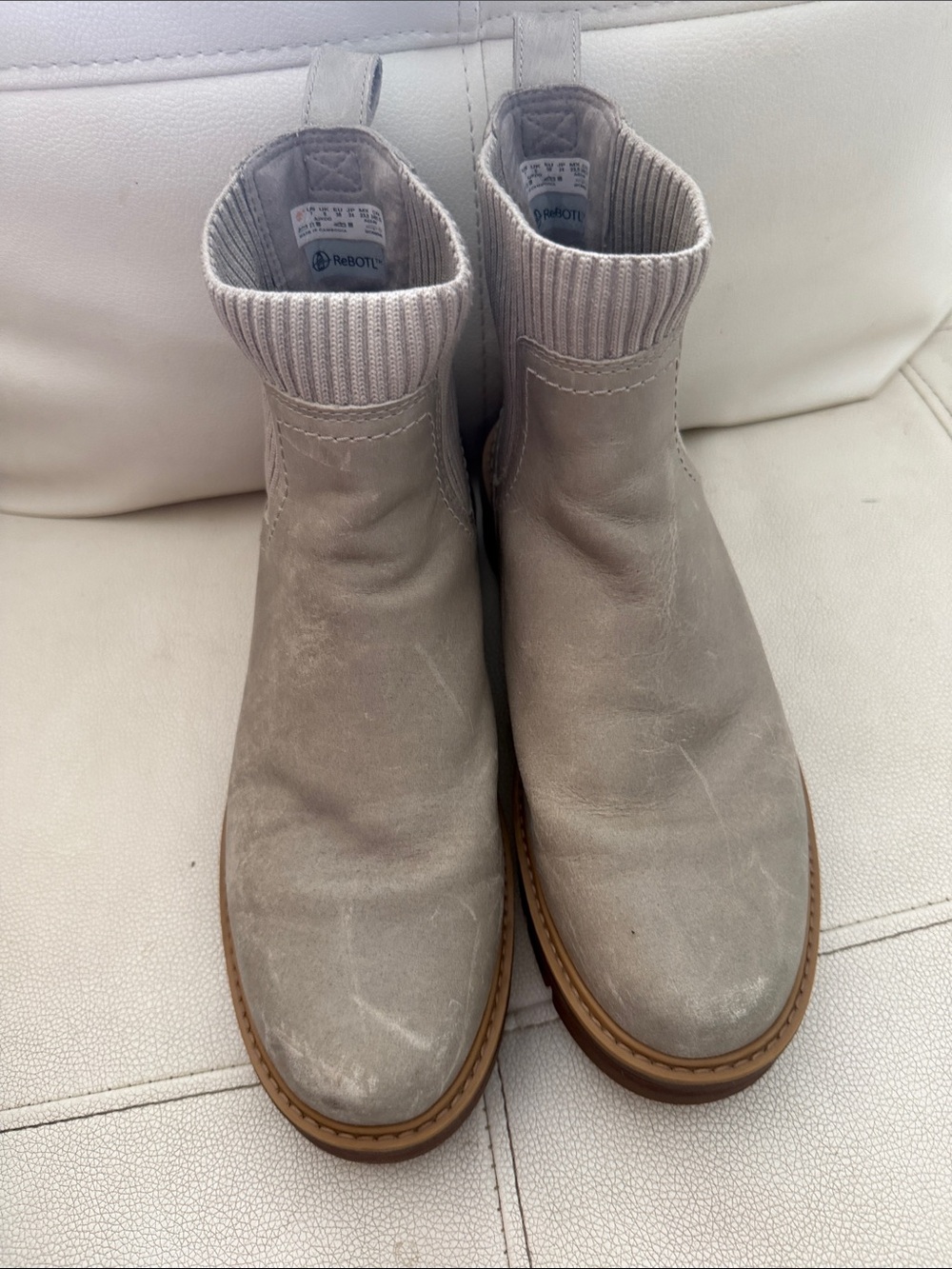 Timberland Women's Light Gray Chelsea-Style Ankle Boots